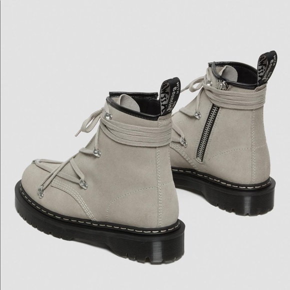 1460 RICK OWENS BEX SUEDE LACE UP BOOTS - Picture 3 of 3